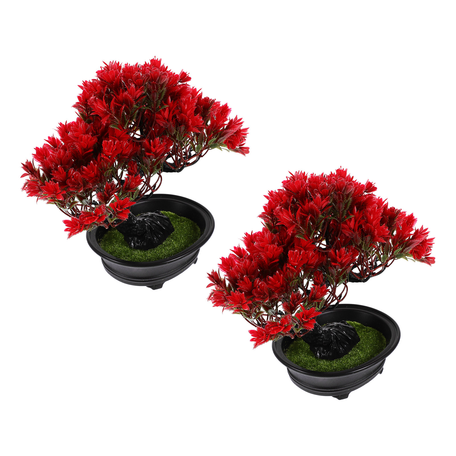 Bonsai Tree Zen Garden - 2 Pcs 13in Tall Office Bonsai