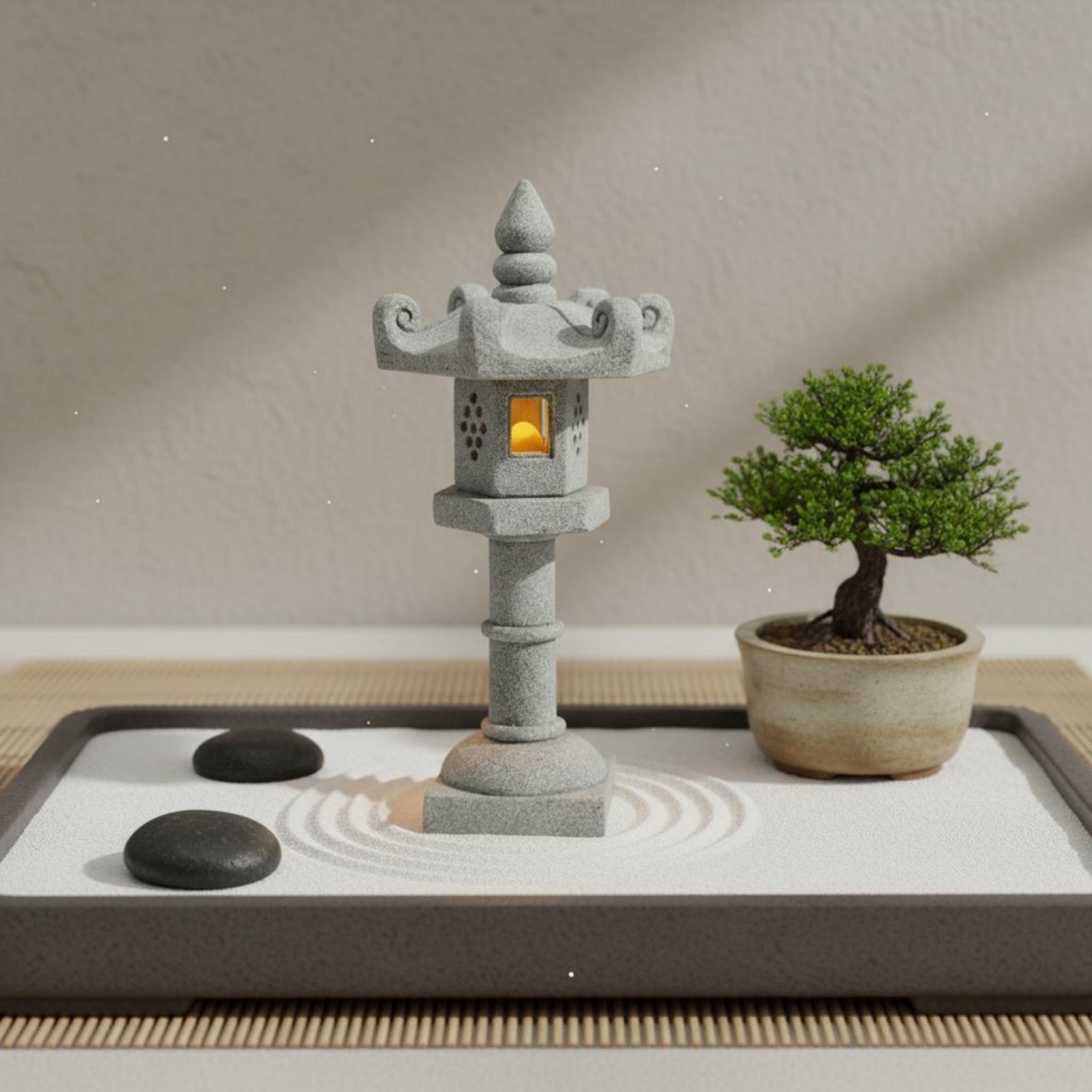 Miniature Stone Lantern Antiqu - огляд і ціна Japanese Garden Bonsai