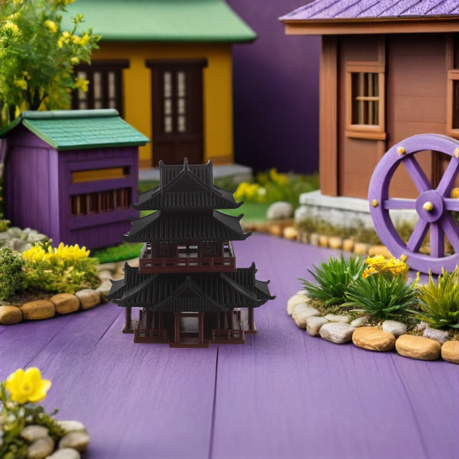 Mini Pagoda Ancient Building O - огляд і ціна Japanese Garden Bonsai