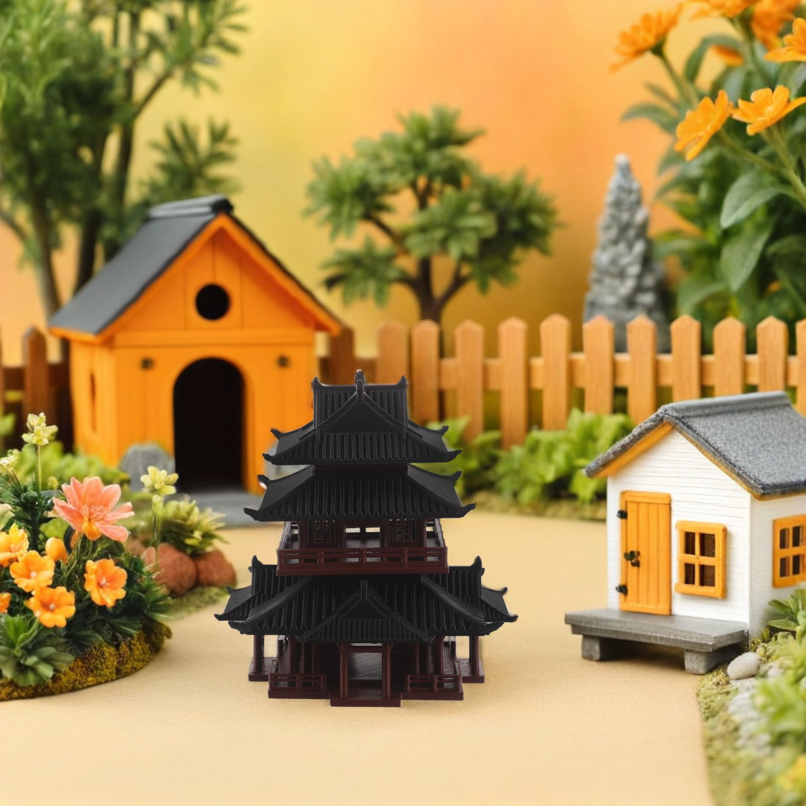 Mini Pagoda Ancient Building O - огляд і ціна Japanese Garden Bonsai