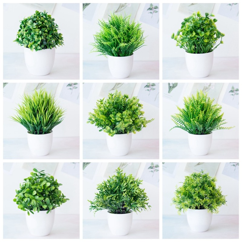 1pc Green Artificial Plants Pl - огляд і ціна Bonsai Garden For Desk