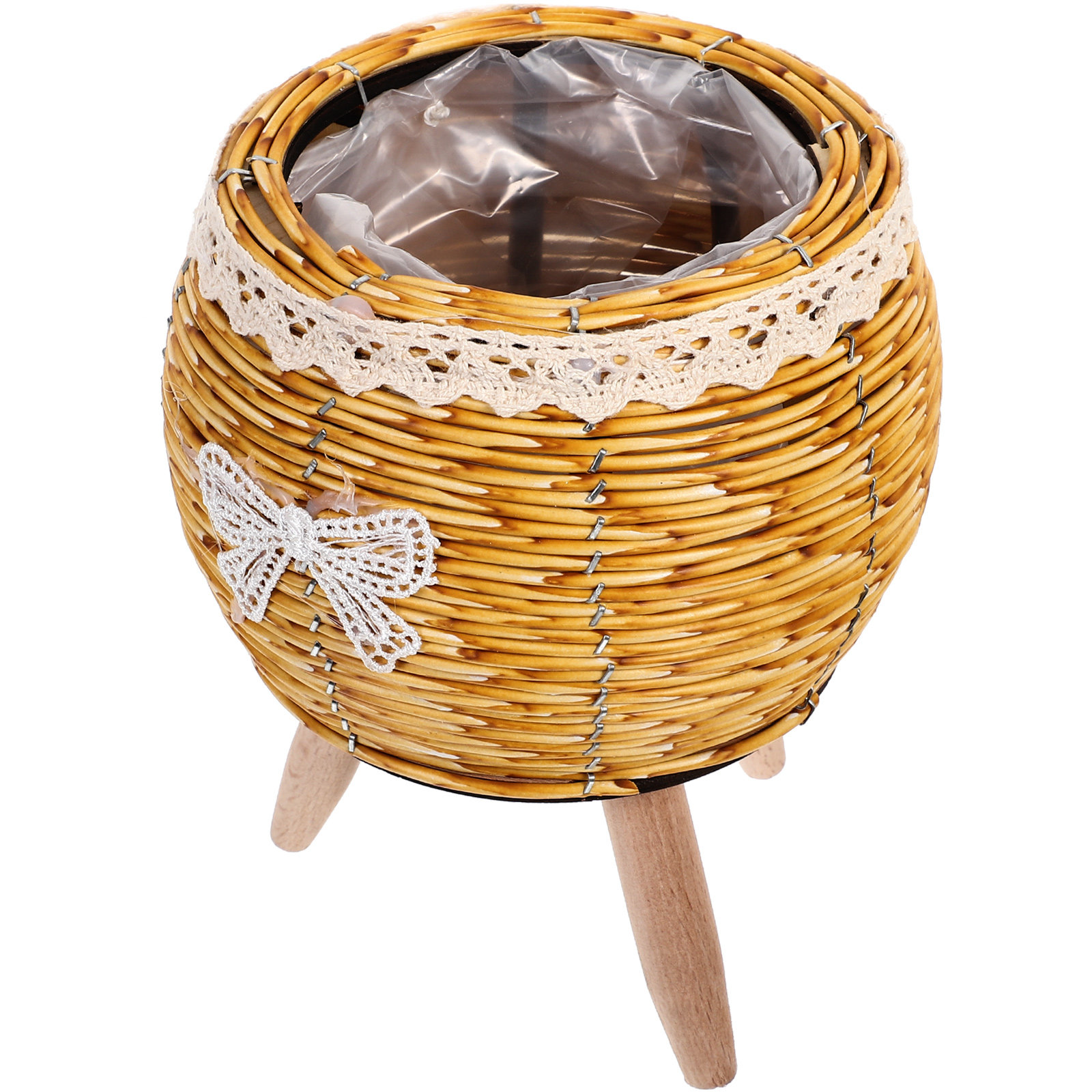 Wooden Woven Flower Pot Holder - огляд і ціна Bonsai Garden Stand