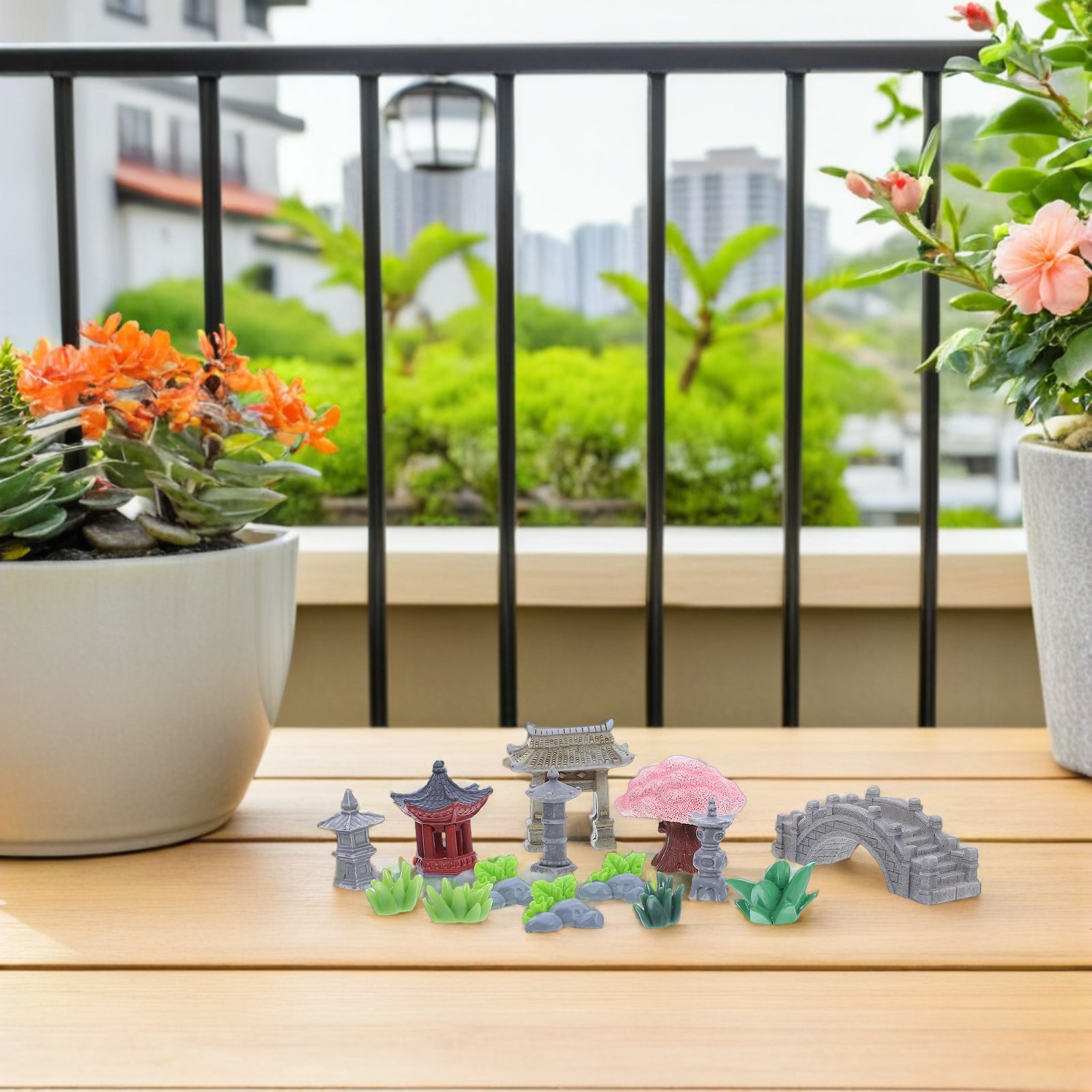 1Set Resin Miniature Landscape - огляд і ціна Bonsai Garden For Desk