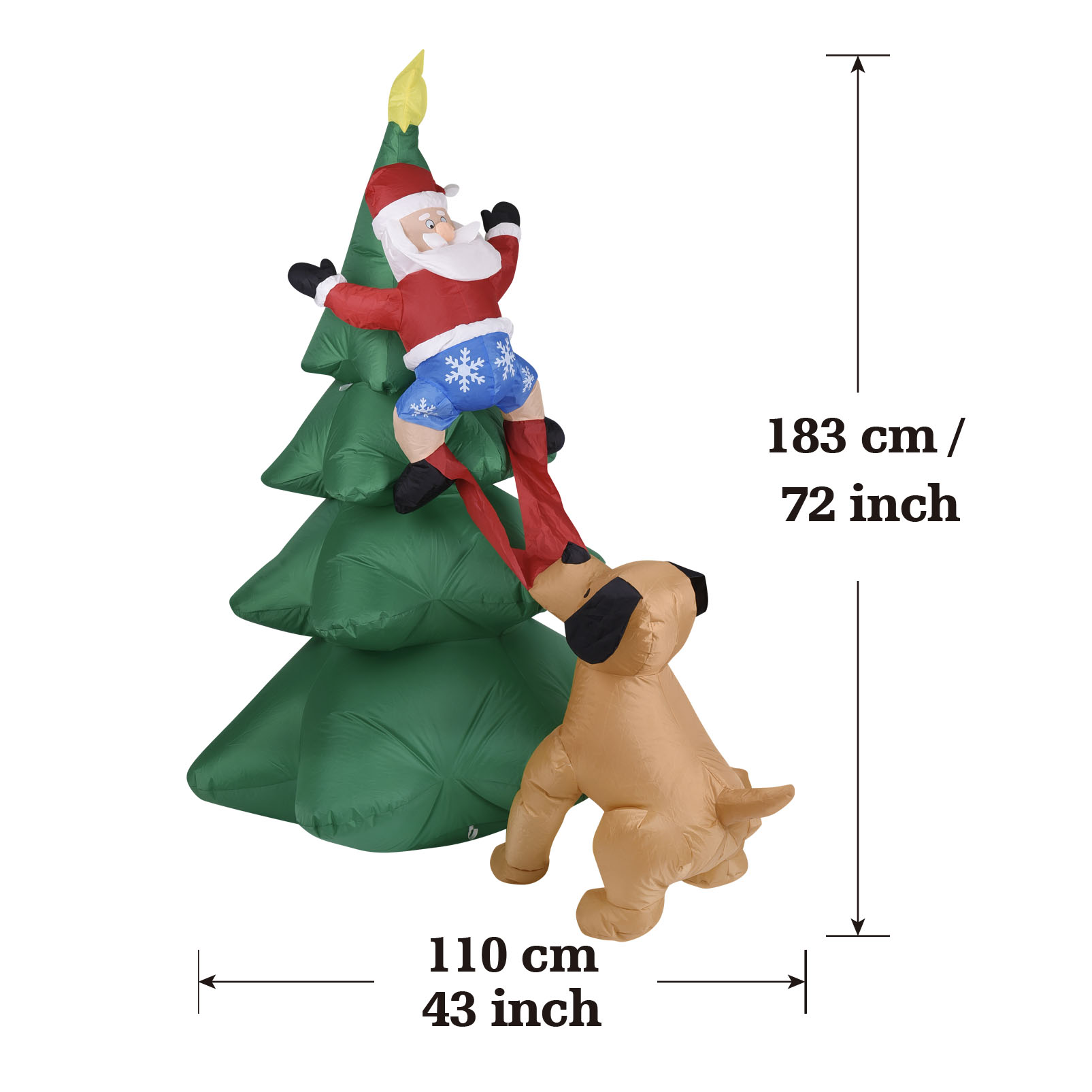 Christmas Inflatable Dog  w/Sa - огляд і ціна Bonsai Garden Tree