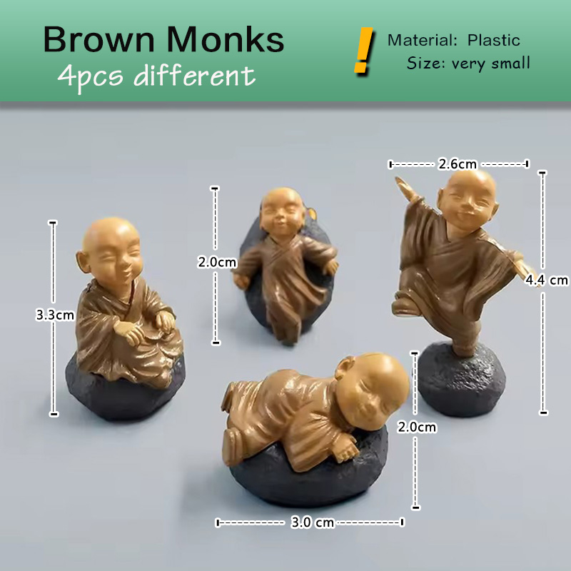 4pcs Chinese Kongfu Monk Minia - огляд і ціна Japan Bonsai Garden