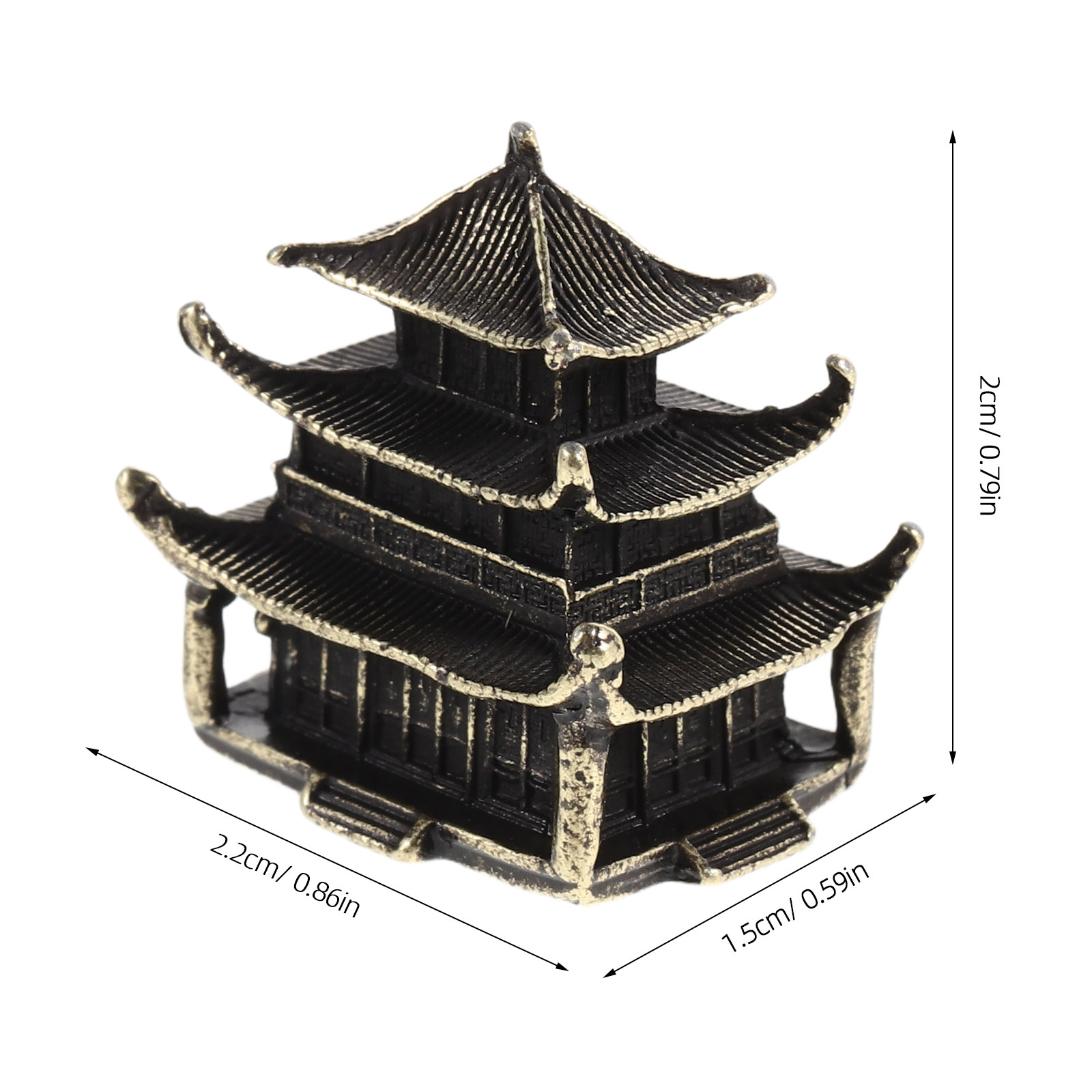 Mini Brass Pagoda Ancient Pavi - огляд і ціна Bonsai Garden For Desk