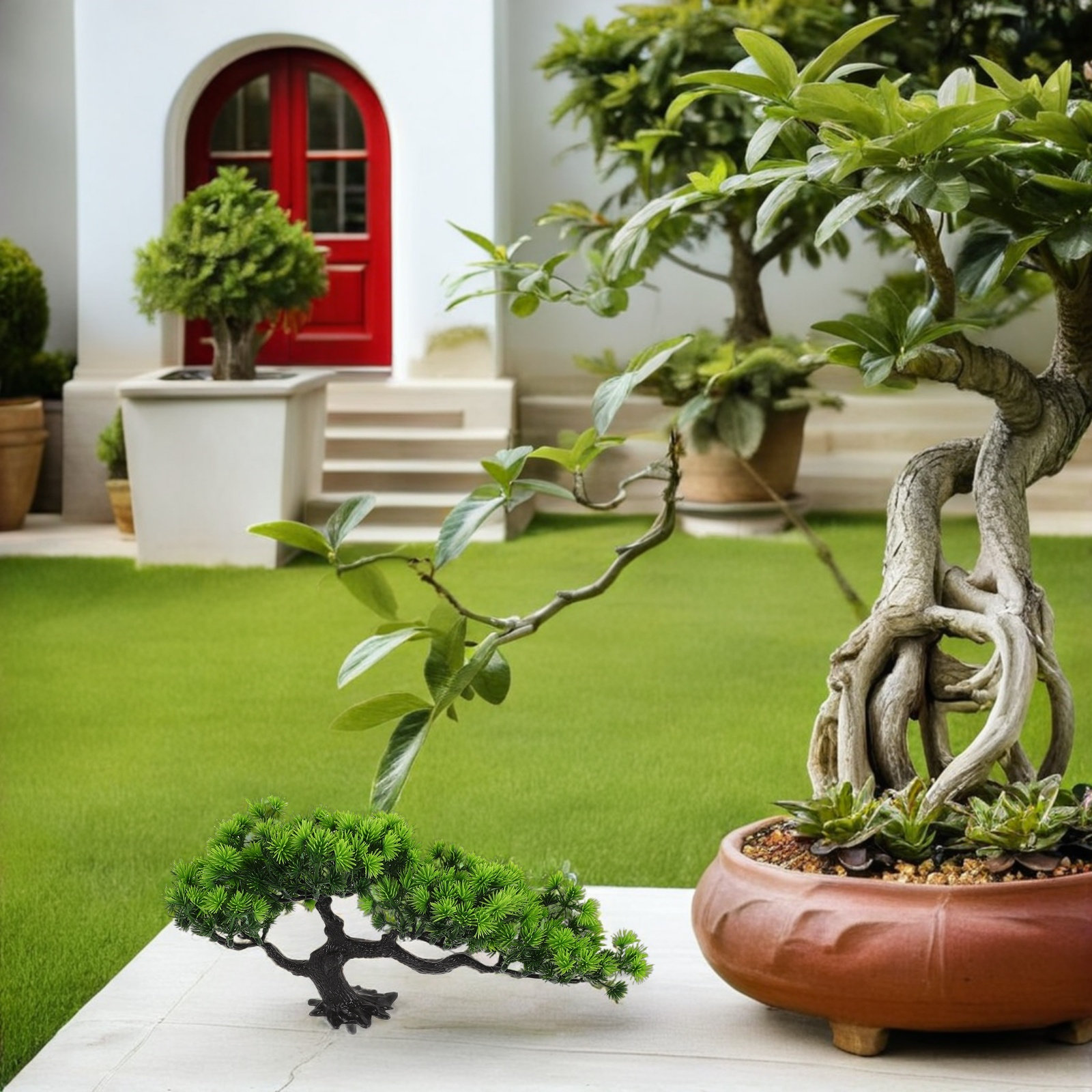 2Pcs Artificial Bonsai Tree Si - огляд і ціна Bonsai Tree Zen Garden