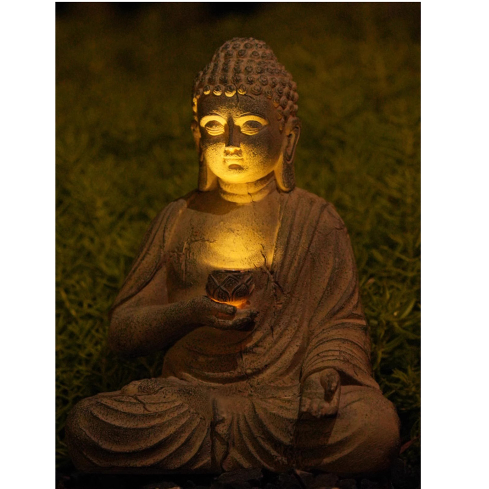 Resin Solar Buddha Statue Scul - огляд і ціна Bonsai Garden Zen