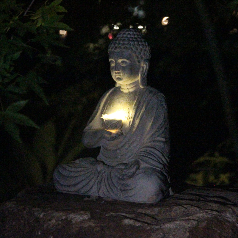 Resin Solar Buddha Statue Scul - огляд і ціна Bonsai Garden Zen