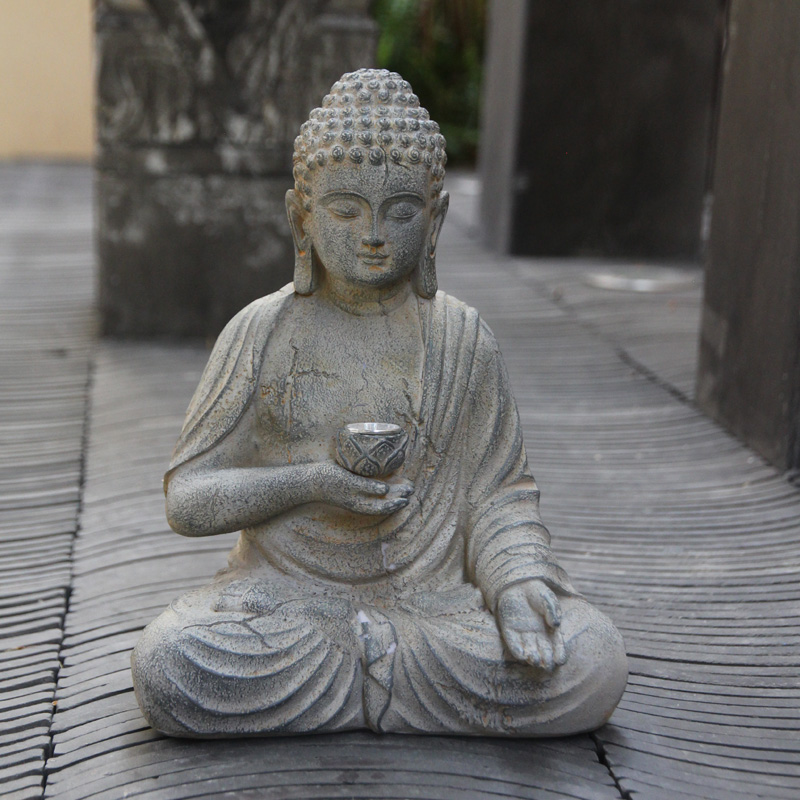 Resin Solar Buddha Statue Scul - огляд і ціна Bonsai Garden Zen