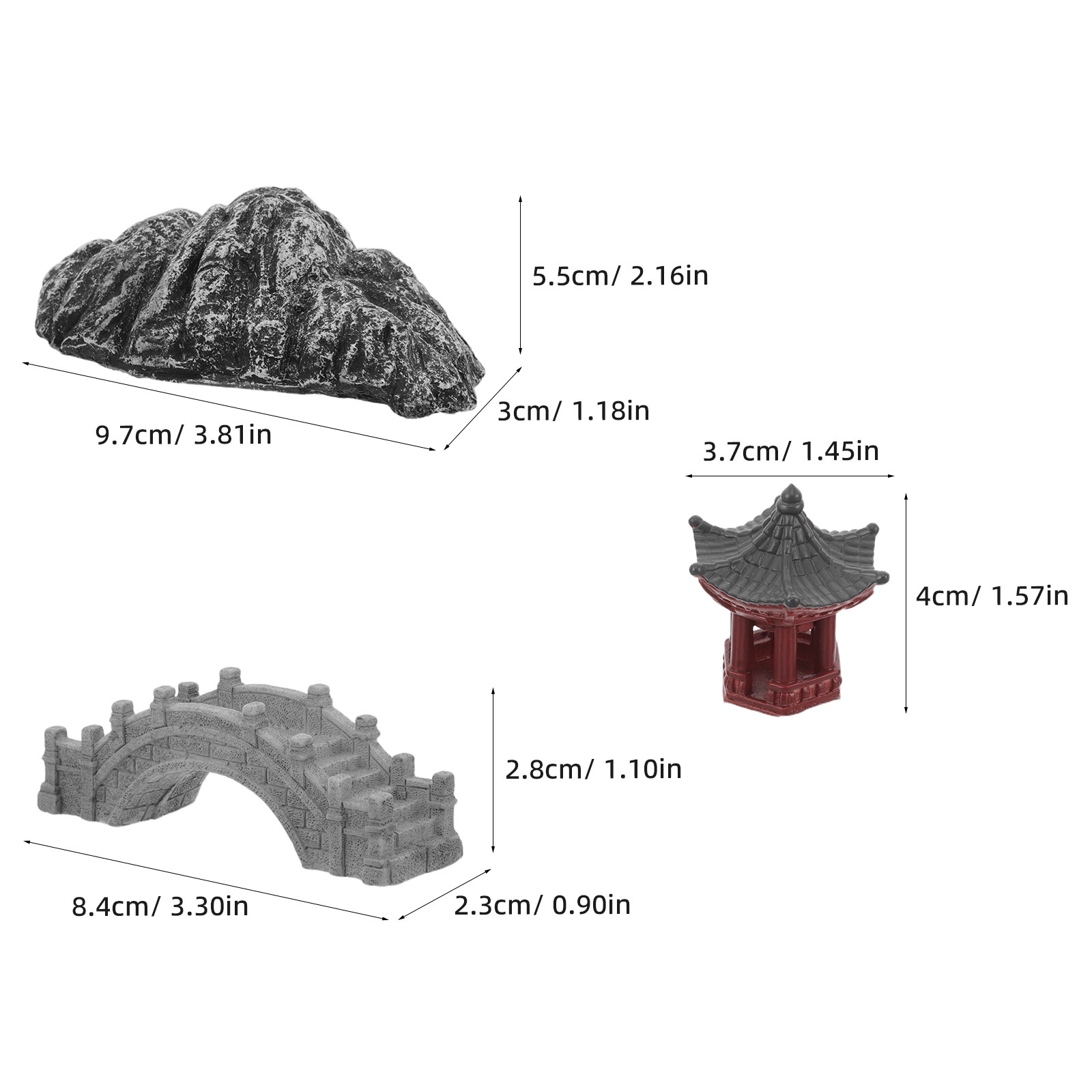 1Set Miniature Chinese Rockery - огляд і ціна Bonsai Zen Garden Set