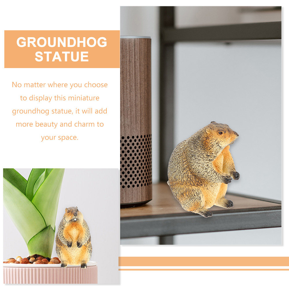 3Pcs Miniature Groundhog Statu - огляд і ціна Bonsai Garden For Desk
