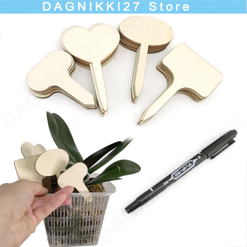 10x T-Type Wooden Plant Labels - огляд і ціна Bonsai Garden Tools