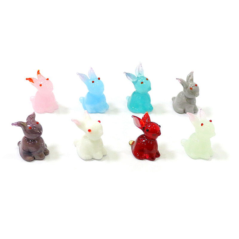 2pcs Mini Glass Bunny Figurine - огляд і ціна Bonsai Garden For Desk