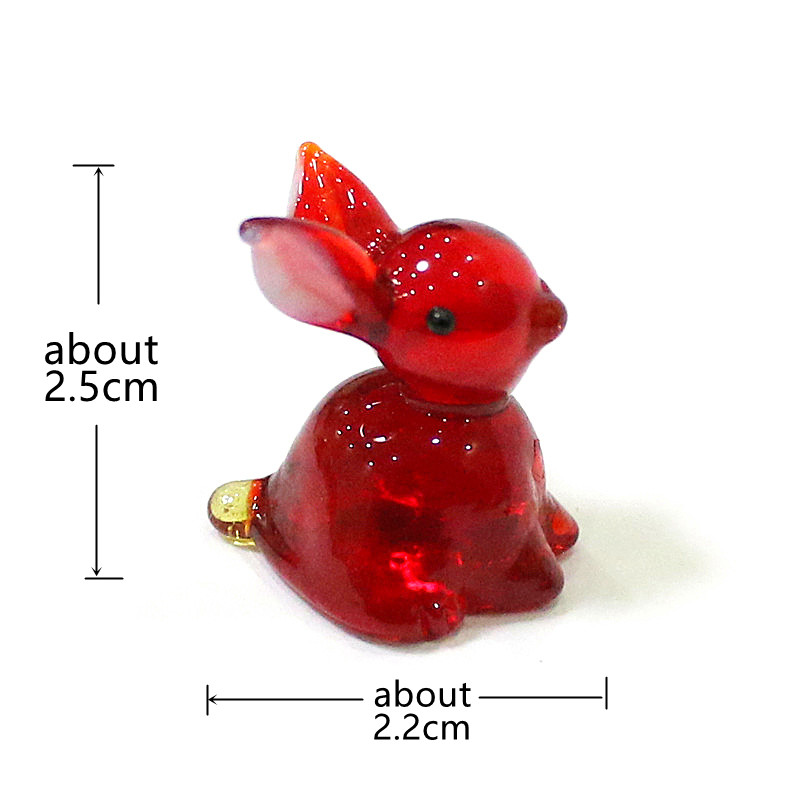 2pcs Mini Glass Bunny Figurine - огляд і ціна Bonsai Garden For Desk
