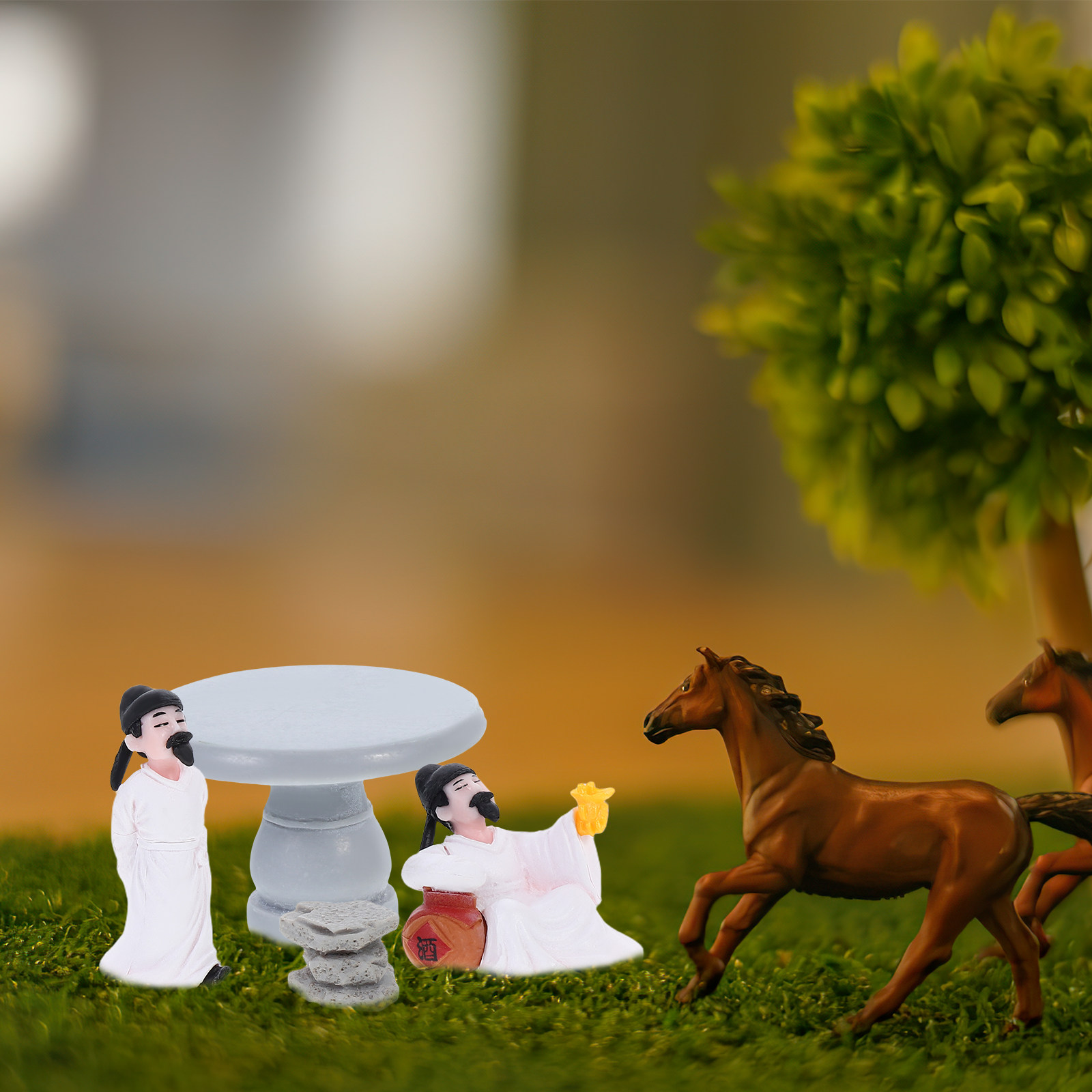 Miniature Stone Table Chair Se - огляд і ціна Bonsai Zen Garden Set