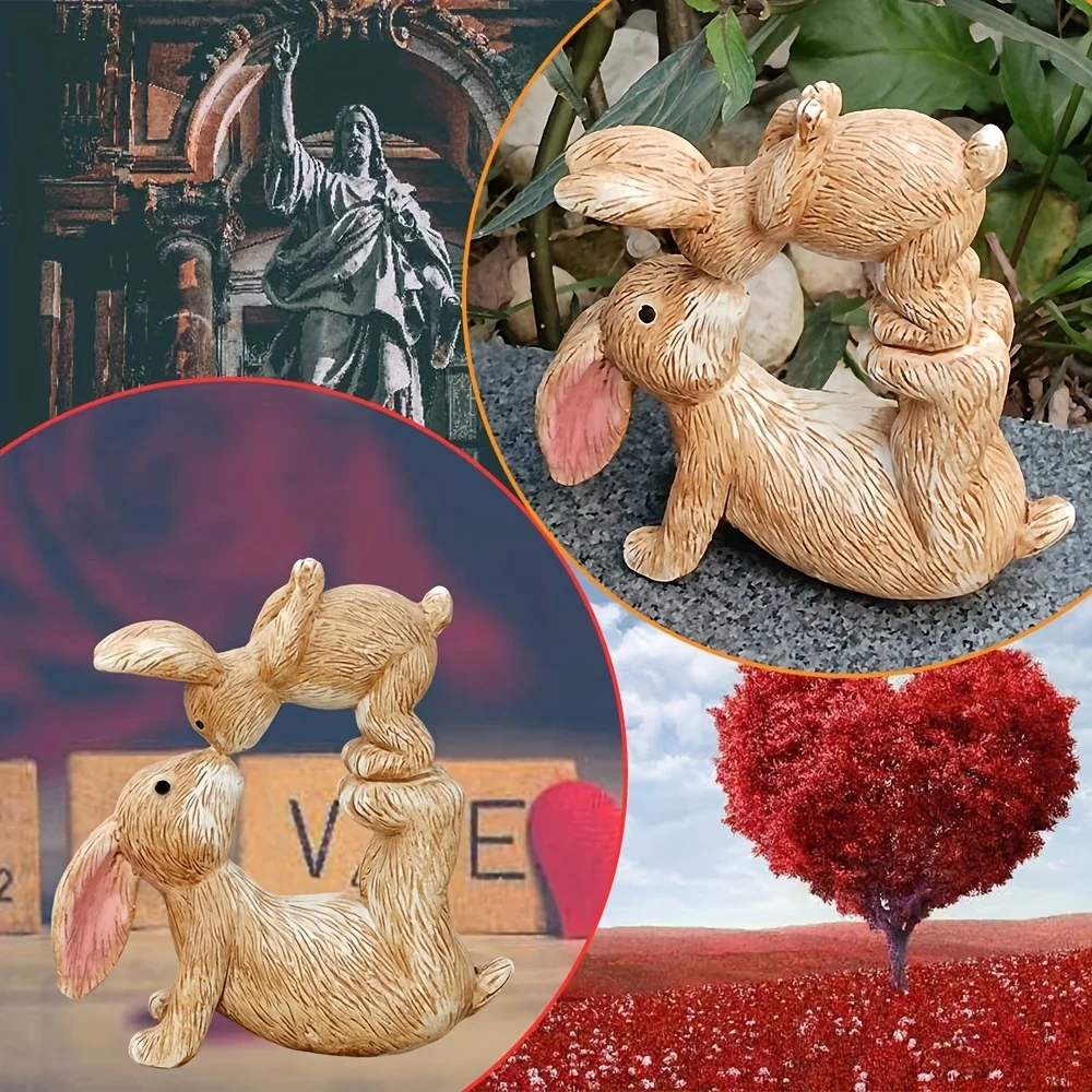 Garden Resin Kissing Bunny Sta - огляд і ціна Bonsai Garden For Desk