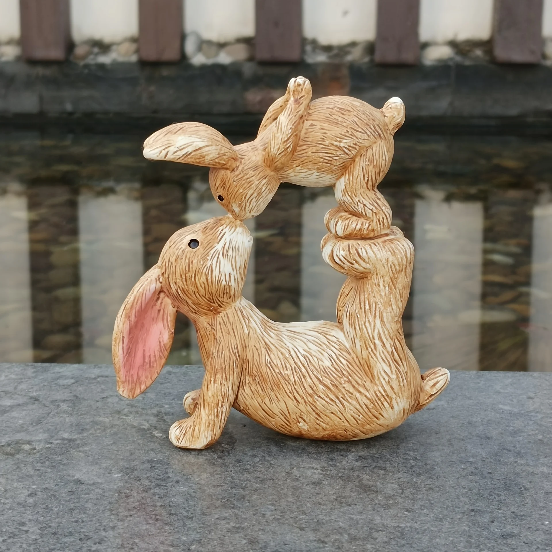 Garden Resin Kissing Bunny Sta - огляд і ціна Bonsai Garden For Desk