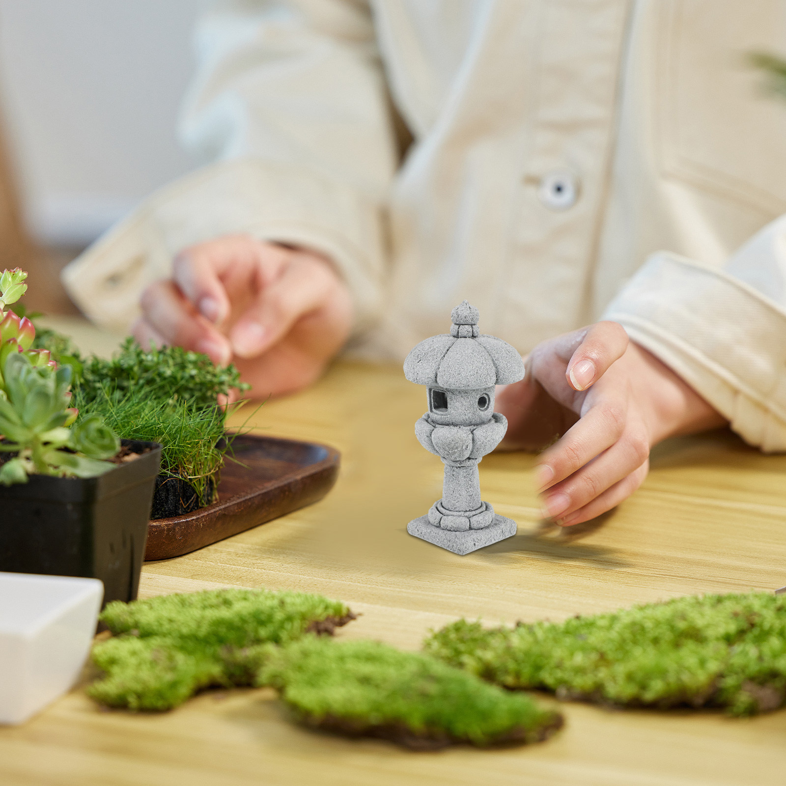 Miniature Sandstone Lantern Pa - огляд і ціна Japanese Garden Bonsai