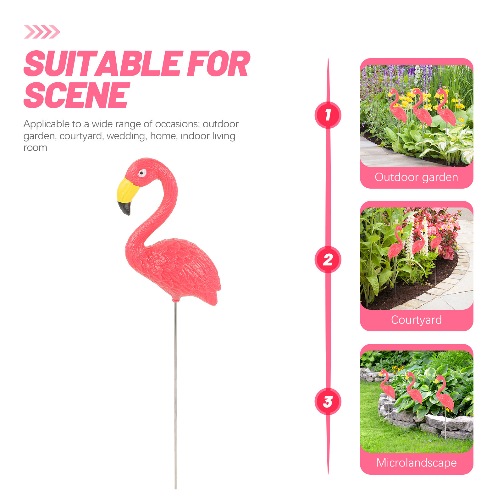 Resin Flamingo Garden Ornament - огляд і ціна Bonsai Garden Shop