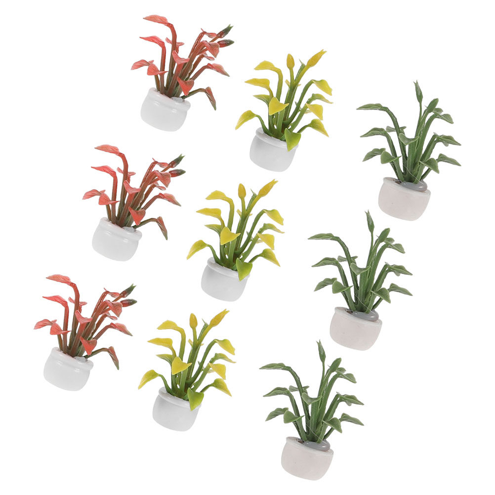 9Pcs Miniature Potted Plant Re - огляд і ціна Bonsai Garden For Desk